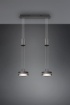 Immagine di Lampadario Isola Doppio Disco Led Sospeso Franklin Antracite Trio Lighting