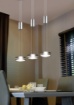 Immagine di Lampadario Lineare 3 Dischi Led Switch Dimmer Franklin Nichel Trio Lighting