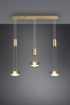 Immagine di Lampadario 3 Dischi Led Pendenti Con Switch Dimmer Franklin Ottone Trio Lighting