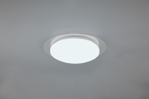 Immagine di Plafoniera Rotonda Frodeno Bianca Effetto Stelle RGBW IP44 Trio Lighting