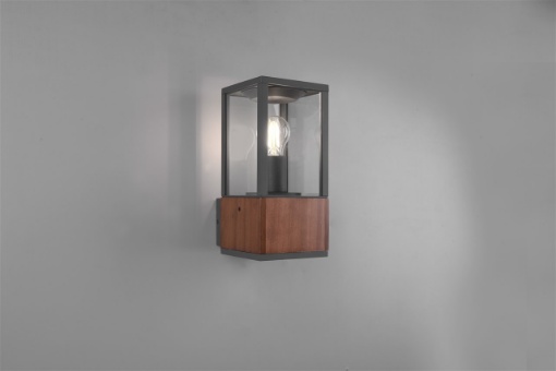 Picture of Applique 1xE27 Garonne per Esterno IP44 Effetto Legno Trio Lighting