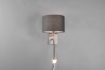 Immagine di Applique Hotel Nichel Paralume Grigio e Spot Lettura Orientabile Trio Lighting