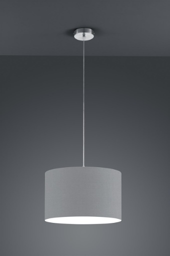 Immagine di Sospensione Singola Hotel Paralume Grigio Ø40 cm Trio Lighting