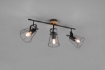 Immagine di Faretto 3 Spot Orientabili Jaipur Industriale Vintage Nero E Legno Trio Lighting