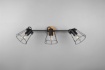 Immagine di Faretto 3 Spot Orientabili Jaipur Industriale Vintage Nero E Legno Trio Lighting