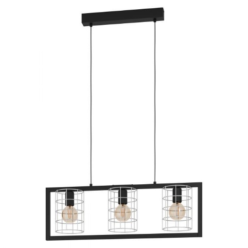 Immagine di Lampadario Cucina Industrial 4 Luci Ladder Nero Trio Lighting