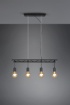 Immagine di Lampadario Cucina Industrial 4 Luci Ladder Nero Trio Lighting