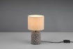 Immagine di Lumetto Contemporaneo Ceramica Paralume Tessuto Beige Mala Trio Lighting