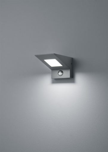 Immagine di Applique Led Alluminio IP54 Sensore Movimento Integrato Nelson Antracite Trio Lighting