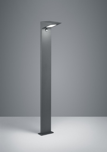 Immagine di Palo Da Esterno Led Alluminio Antracite IP54 Sensore Movimento Nelson Trio Lighting