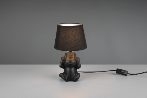 Immagine di Lumetto Scimmietta Ceramica Nero "Non Sento" Nilson Trio Lighting