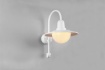 Immagine di Applique da Esterno Lanterna Bianca Braccio Curvo Sensore Movimento Integrato Norman Trio Lighting