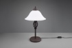 Immagine di Lume Rustica Ruggine Paralume Vetro Bianco Trio Lighting