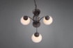 Immagine di Lampadario Rustico Ruggine 3xE14 Coppe Vetro Bianco Rustica Trio Lighting