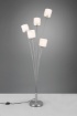 Picture of Piantana Salotto Tommy Nichel 5 Paralumi Tessuto Bianco H163 cm Trio Lighting