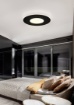 Immagine di Grande Plafoniera Moderna Verus Nero Led Dimmer 70w Trio Lighting