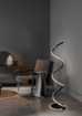 Immagine di Piantana Spirale Led Area Living Nuria Nera Moderna Trio Lighting