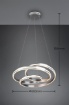 Immagine di Lampadario Vortice Moderno Nuria Nichel Led Dimmer Trio Lighting