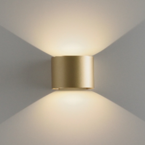 Immagine di Applique Oro per Esterno Kowa Doppio Led Sopra e Sotto IP65 ACB