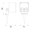 Immagine di Faro per Esterno Con Picchetto Led Orientabile Apus Squadrato Antracite IP65 ACB