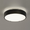 Immagine di Plafoniera Bagno Dins Nera Paralume Vetro Bianco Led CCT Ø32 cm IP44 ACB