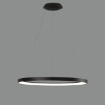 Immagine di Sospensione Moderna Grande Anello Nero Grace Led 80w 4000k Ø78 cm ACB