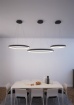 Immagine di Sospensione Moderna Grande Anello Nero Grace Led 80w 4000k Ø78 cm ACB