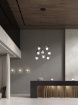 Immagine di Lumetto Led CCT Halo Nero Design Moderno con Paralume Sfera Vetro Bianco ACB