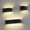 Immagine di Applique Icon Desing Cubo Nero Doppia Emissione Led CCT 2700/3000K L12 cm ACB