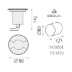 Immagine di Segnapasso Rotondo per Esterno Doppia Emissione GU10 Indus Alluminio IP67 Acb