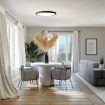 Immagine di Lampada da Soffitto Rotonda London Nera Led 3000k o 4000k Casambi Ø80 cm ACB