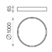 Immagine di Plafoniera Led Dimmer Casambi 3000k o 4000k London Nero Ø100 cm ACB