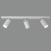 Immagine di Lampada Lineare da Soffitto 3 Spot Cilindrici GU10 Orientabili Modrian Bianco ACB