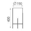 Picture of Lumetto Naos Treppiedi Metallo Oro e Paralume Tessuto Bianco H40 cm ACB