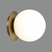 Picture of Applique Parma Base Disco Oro e Paralume Sfera Vetro Opale IP44 ACB