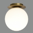 Picture of Lampada da Soffitto Parma Oro con Paralume Sfera Vetro Opale IP44 ACB