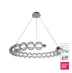 Immagine di Sospensione Cromo Led Design Moderno Sfere Vetro Amulet Ø74 cm Maytoni