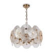 Picture of Sospensione Oro Moderna Design Dischi Vetri Decorativi 8 Luci Aster Maytoni