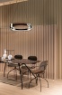 Immagine di Lampadario Led Soggiorno Design Moderno Metallo Grigio Interstellar Maytoni