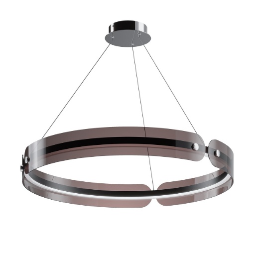 Immagine di Lampadario Led Circolare Fasce Acrilico Grigio 40w 4000k Interstellar Maytoni