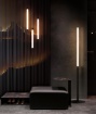 Immagine di Lampada Terra Moderna Nera Ray Tubo Led Maytoni