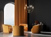 Immagine di Lampadario Salone Arco Ottone 6 Luci Coppe Vetro Ø61 cm Maytoni