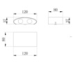 Picture of Applique Stondata Doppia Emissione Led Strato Nero IP54 Maytoni