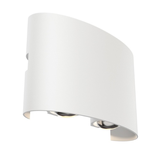 Immagine di Applique Parete Stondata Doppia Emissione Led Strato Bianco IP54 Maytoni