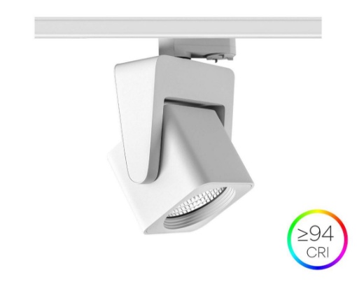 Immagine di Faretto Da Binario Trifase Cubo Kom Led 30w Bianco Con Switch CCT Beneito