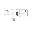 Immagine di Lampada Led Da Tavolino Bianco Ricaricabile USB Touch Dimmer IP44 Intec Light