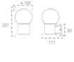 Immagine di Applique Sfera Da Esterno Antracite E27 Skittle Intec Light