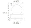 Immagine di Plafoniera Sfera Per Esterno Antracite LED E27 Skittle Intec Light