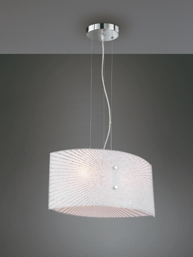 Immagine di Lampadario Cucina Sospensione Vetro Chiaro Elisa 2xE27 Trio Lighting