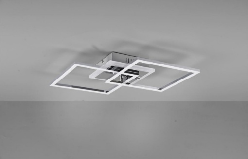 Immagine di Plafoniera Venida Quadrati Cromo Led 4000k Switch Dimmer 3 Intensità Trio Lighting